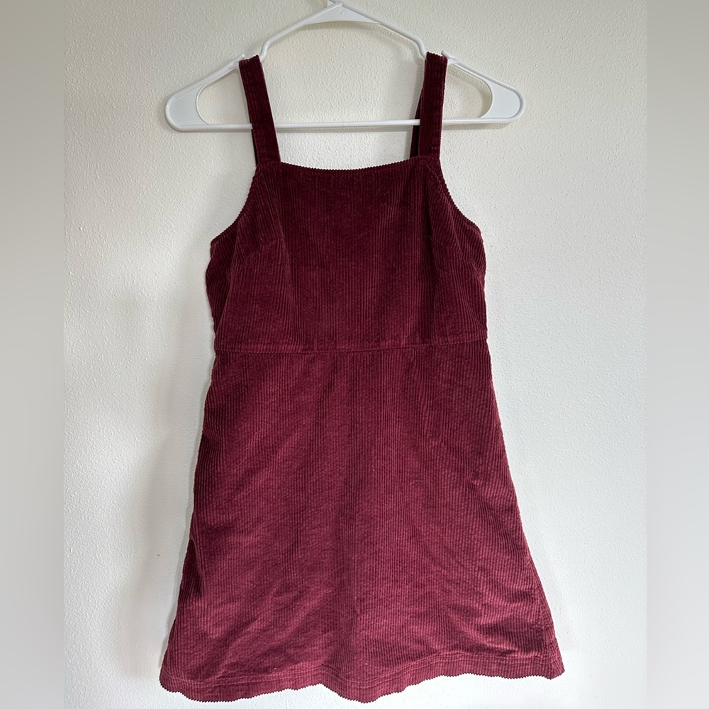 American Eagle maroon corduroy dress